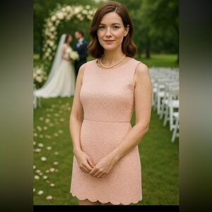 Talbots Pink Textured Mini Dress